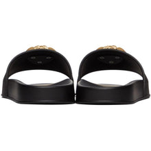 Versace Black Palazzo Pool Sandals