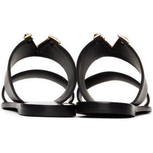 Versace Black Virtus Flat Sandals