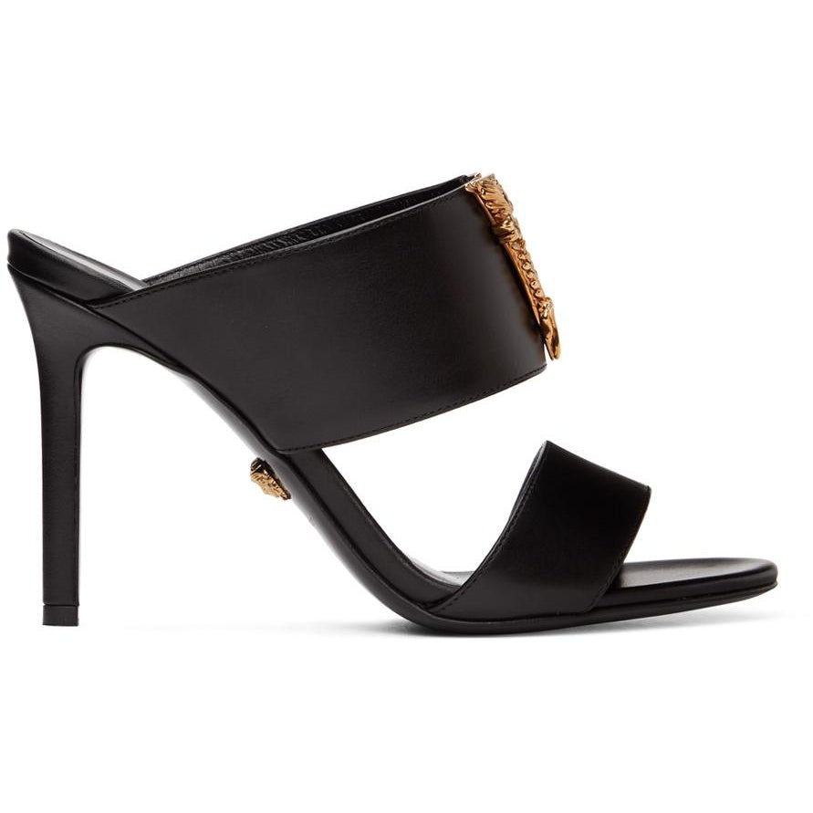 Versace Jeans Couture Black Gold Baroque Print Cap Toe High Heel Boots-6  for womens - Walmart.com
