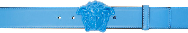 Versace Blue 'La Medusa' Belt - Versace Blue 'La Medusa' ceinture - 베르사체 블루 '라 메두사'벨트