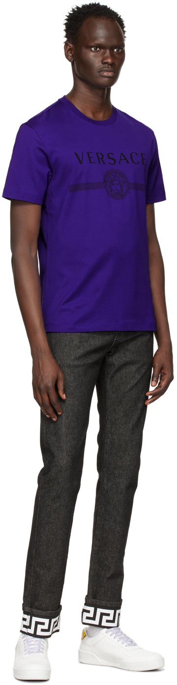 Versace Blue Medusa Logo T-Shirt