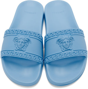 Versace palazoo pool slides on sale (blue)