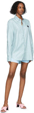 Versace Blue TrÃ©sor De La Mer Bike Shorts
