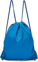 Versace Blue'La Medusa' Nylon Drawstring Backpack
