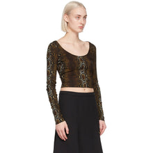 Versace Brown Python Print T-Shirt