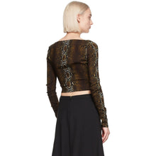 Versace Brown Python Print T-Shirt