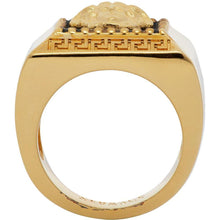 Versace Gold Square Medusa Ring