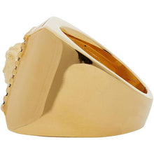 Versace Gold Square Medusa Ring