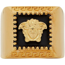 Versace Gold Square Medusa Ring