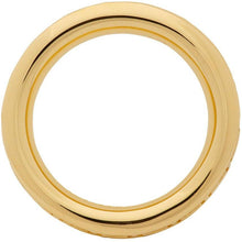 Versace Gold Thin Engraved Greek Key Ring