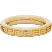 Versace Gold Thin Engraved Greek Key Ring