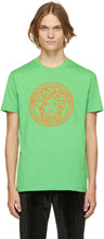 Versace Green Medusa Logo T-Shirt - T-shirt Versace Green Medusa Logo - 베르사체 그린 메두사 로고 티셔츠