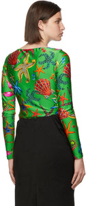 Versace Green TrÃ©sor De La Mer Bodysuit
