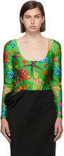 Versace Green TrÃ©sor De La Mer Bodysuit - Versace Green TrÃ © SORT DE LA MER Body - 베르사체 그린 TrÃ © Sor de la Mer Bodysuit.