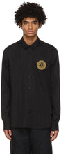 Versace Jeans Couture Black Coin Logo Shirt - Versace Jeans COUTURE NOIR COIN SHIRT SHIRT - 베르사체 청바지 Couture 검은 코인 로고 셔츠