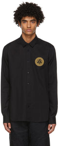 Versace Jeans Couture Black Coin Logo Shirt - Versace Jeans COUTURE NOIR COIN SHIRT SHIRT - 베르사체 청바지 Couture 검은 코인 로고 셔츠