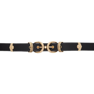Versace Jeans Couture Black Double Buckle Belt