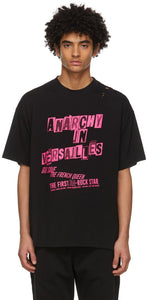Versace Jeans Couture Black Hey Reilly Edition 'Anarchy' T-Shirt - Versace Jeans Couture Black Hey Hey Reilly Edition 'Anarchy' T-shirt - 베르사체 청바지 Couture 블랙 헤이 레이 딜판 '무정부'티셔츠