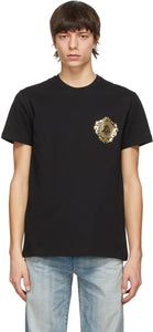 Versace Jeans Couture Black Logo Chest T-Shirt - Versace Jeans Couture T-shirt de poitrine logo noire noir - 베르사체 청바지 Couture 검은 로고 가슴 티셔츠