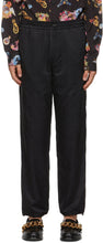 Versace Jeans Couture Black Nylon Logo Sweatpants - Versace Jeans COUTURE NOIR NYLON Logo Sweatpants - 베르사체 청바지 Couture 검은 나일론 로고 스웨트 팬츠