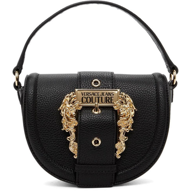 Versace Jeans Couture Black Round Buckle Bag