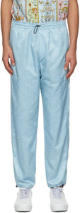 Versace Jeans Couture Blue Jacquard Logo Lounge Pants - Versace Jeans Couture Bleu Jacquard Logo Jacquard Lounge Pantalon - 베르사체 청바지 Couture Blue Jacquard 로고 라운지 바지