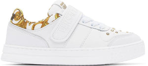Versace Jeans Couture White Barocco Court 88 Sneakers - Versace Jeans Couture Blanc Barocco Court 88 Sneakers - 베르사체 청바지 Couture White Barocco Court 88 스니커즈