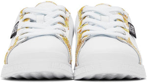 Versace Jeans Couture White Barocco Logo Sneakers