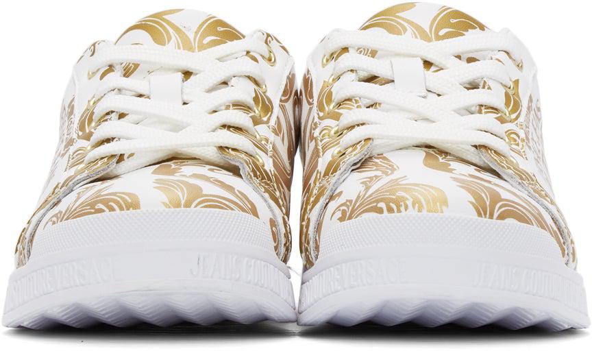 Versace Jeans Couture White Barocco Sneakers
