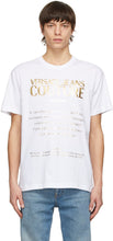 Versace Jeans Couture White Etichetta T-Shirt - T-shirt Versace Jeans Couture Etichetta White - 베르사체 청바지 Couture 화이트 Etichetta 티셔츠