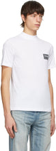 Versace Jeans Couture White Mock Neck Patch Logo T-Shirt