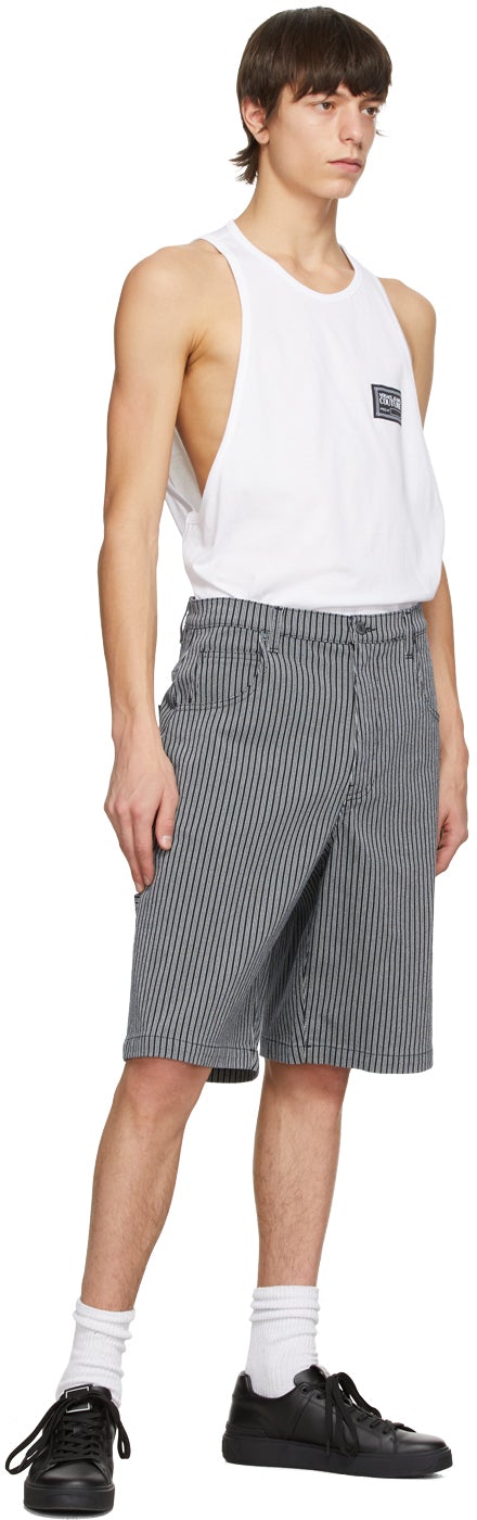 Versace Jeans Couture White Patch Logo Tank Top