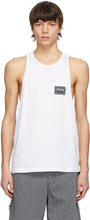 Versace Jeans Couture White Patch Logo Tank Top - Versace Jeans Couture White Patch Logo Débardeur - 베르사체 청바지 Couture 흰색 패치 로고 탱크 탑