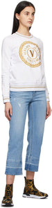 Versace Jeans Couture White V Emblem Sweatshirt