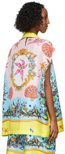 Versace Multicolor Silk TrÃ©sor De La Mer Shirt