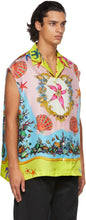 Versace Multicolor Silk TrÃ©sor De La Mer Sleeveless Shirt