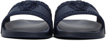 Versace Navy Palazzo Pool Slides