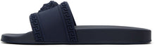 Versace Navy Palazzo Pool Slides