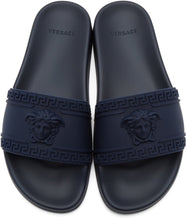 Versace Navy Palazzo Pool Slides
