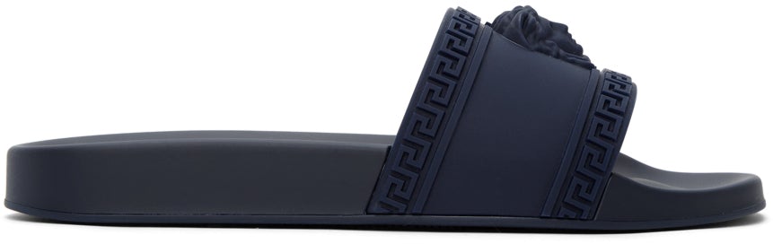 Versace Navy Palazzo Pool Slides - Versace Navy Palazzo Diapositives de la piscine - 베르사체 네이비스 팰리 풀 풀 슬라이드