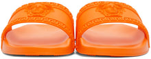 Versace Orange Palazzo Slides