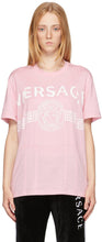 Versace Pink Cutwork Medusa Logo T-Shirt - T-shirt de logo Medusa Medusa Cutrework Versace Rose - 베르사체 핑크 컷트 메두사 로고 티셔츠