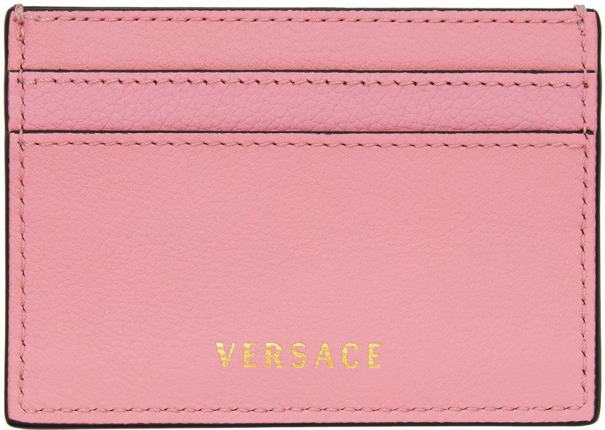 Versace Pink 'La Medusa' Card Holder