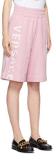 Versace Pink Medusa Logo Shorts