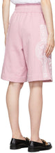 Versace Pink Medusa Logo Shorts