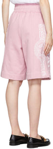 Versace Pink Medusa Logo Shorts