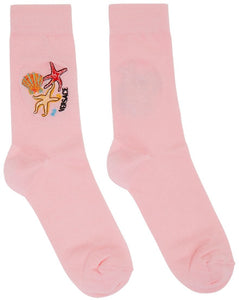 Versace Pink Starfish Socks - Versace Rose Starfish Socks - 베르사체 핑크 불가사리 양말