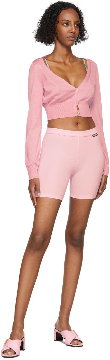 Versace Pink TrÃ©sor De La Mer Bike Shorts