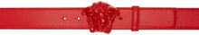 Versace Red 'La Medusa' Belt - Versace Red 'La Medusa' ceinture - 베르사체 레드 '라 메두사'벨트
