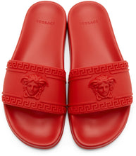 Versace Red Palazzo Pool Slides